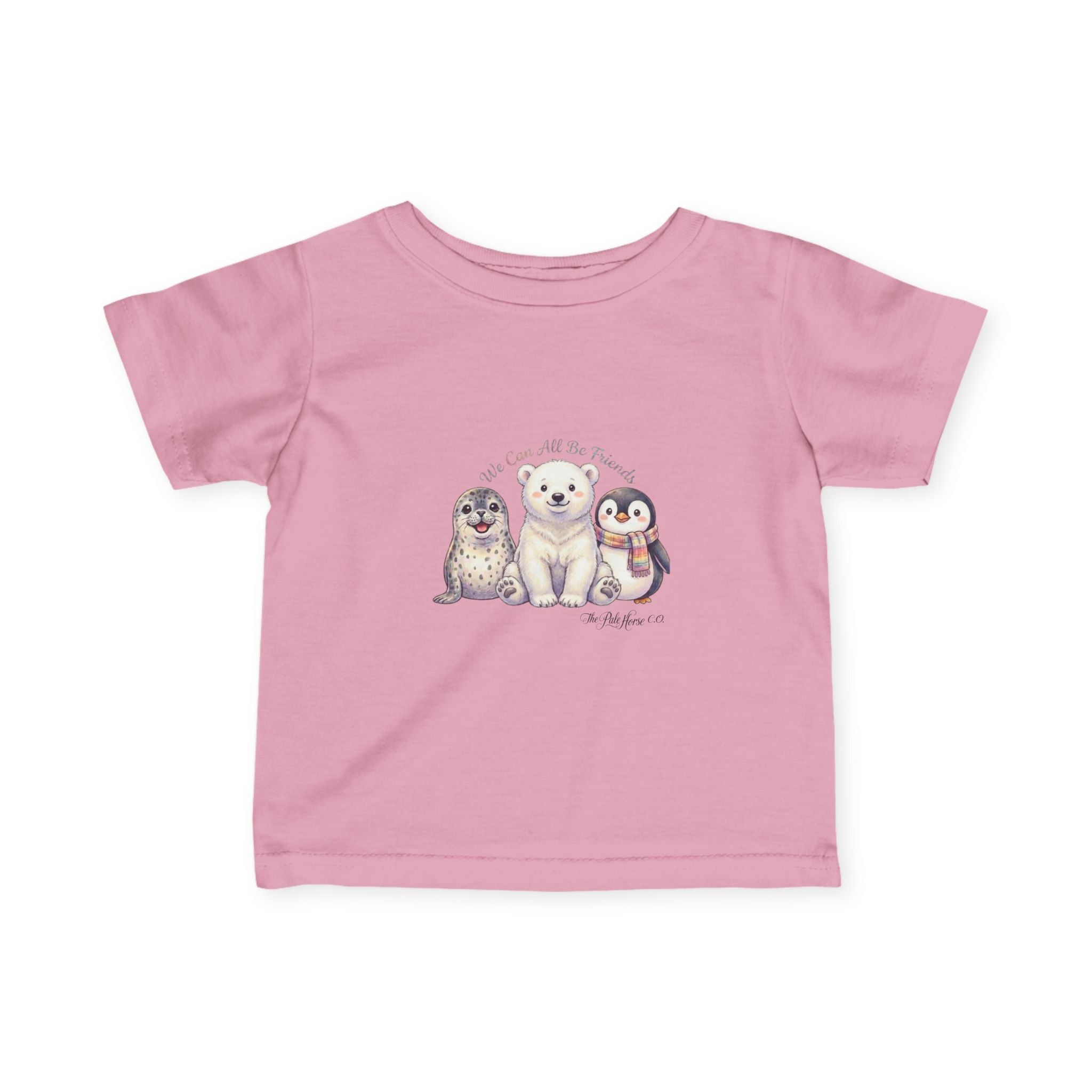 Infant Tee — Cute Polar Bear, Seal & Penguin Friends Baby Shirt ("My Besties")