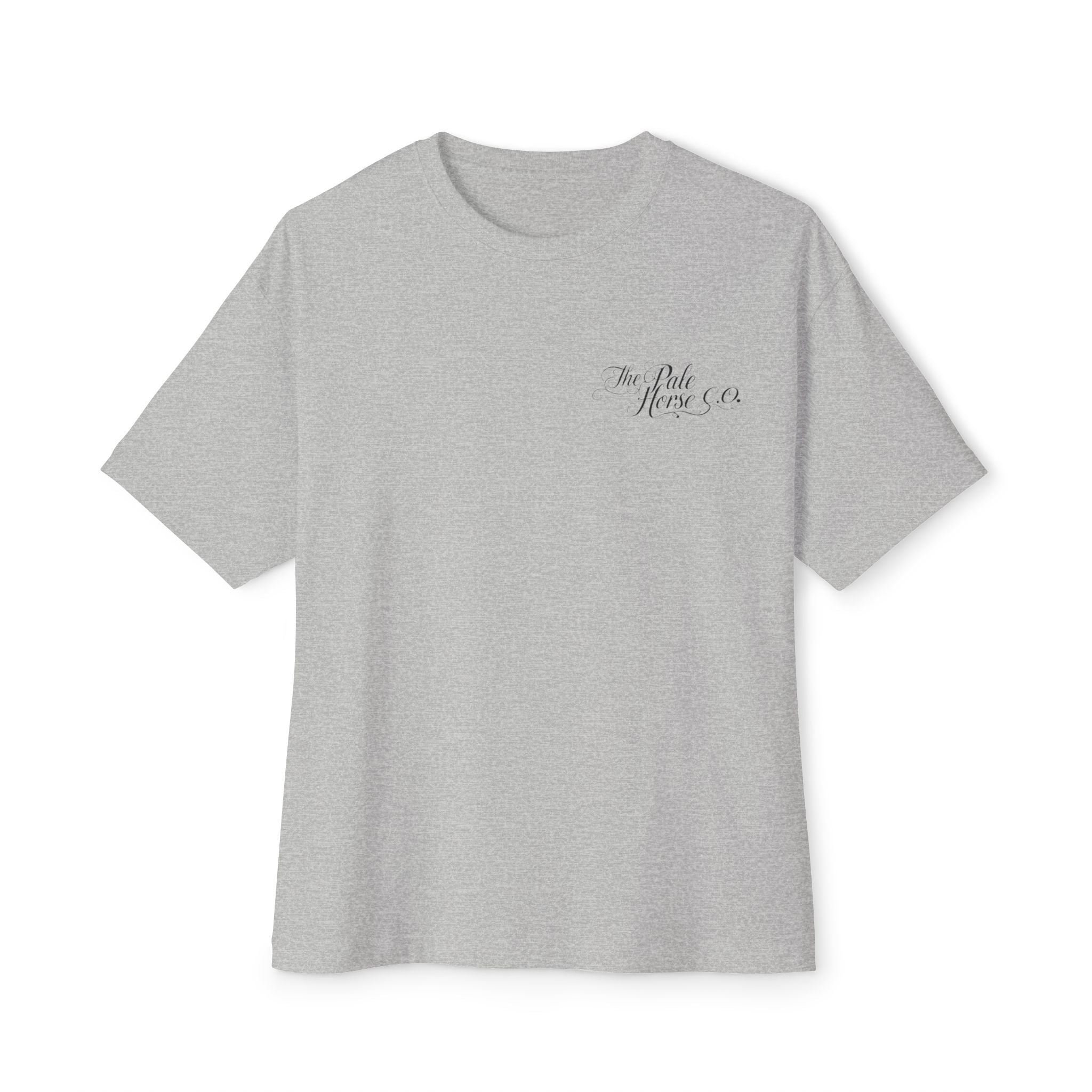 Tee — 'The Pale Horse Co.' Gothic Horse Skull Graphic Oversized Boxy Tee