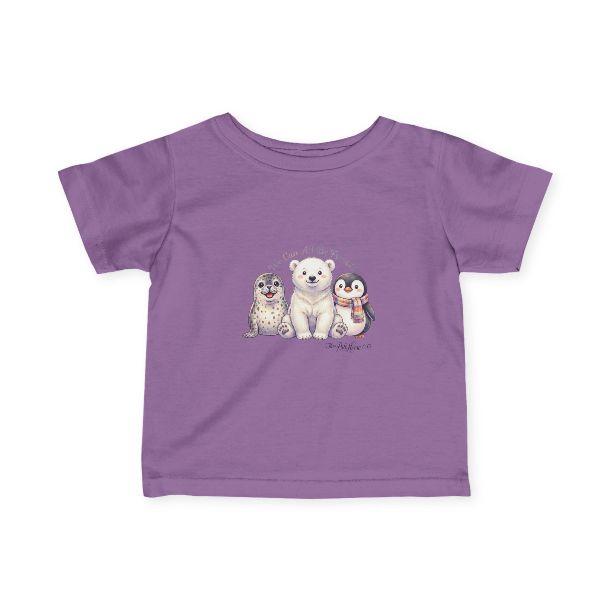 Infant Tee — Cute Polar Bear, Seal & Penguin Friends Baby Shirt ("My Besties")