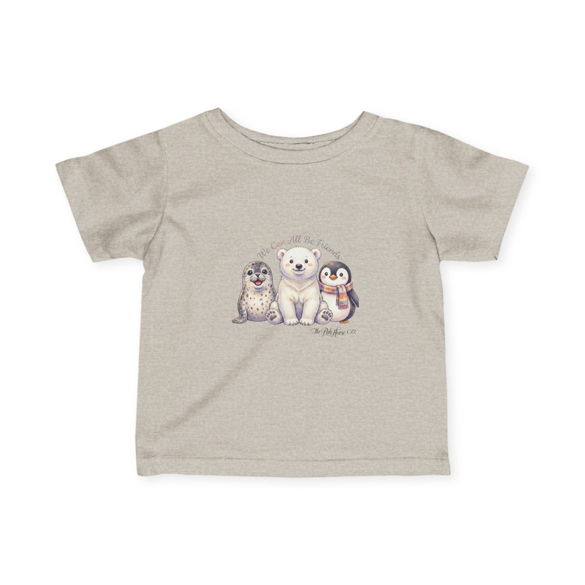 Infant Tee — Cute Polar Bear, Seal & Penguin Friends Baby Shirt ("My Besties")